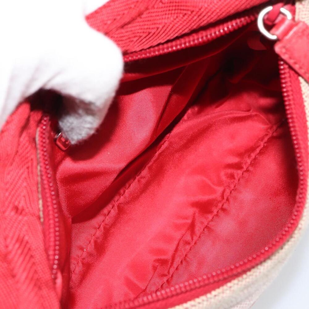PRADA Sports Hand Bag Canvas Gray Red Auth hk3258 - Picture 11 of 16